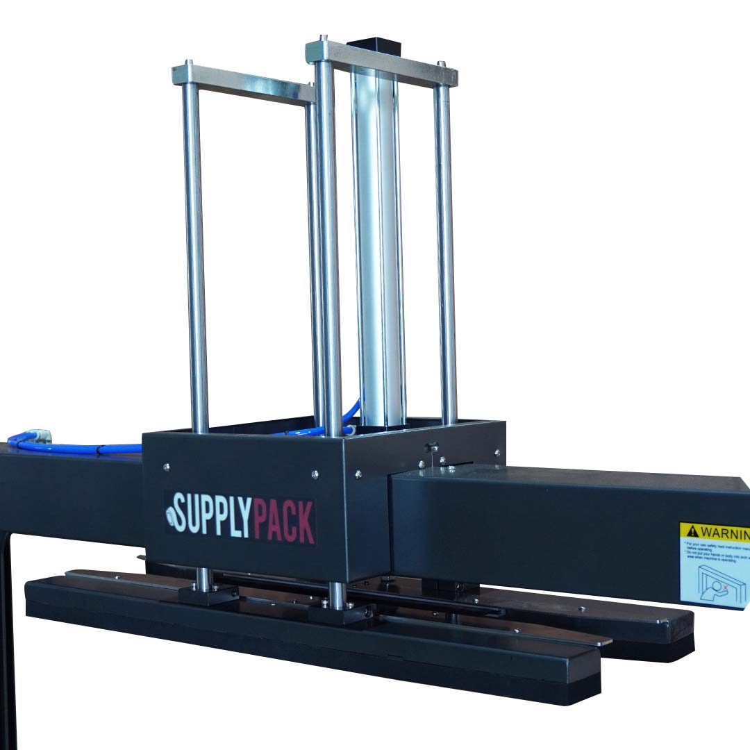 Close do arco superior Supplypack da SPCI-50P com cilindros pneumáticos e barra de selagem